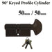 Euro Single Profile Full Cylinder With Three Keys 4" Long Finishes Oil Rubbed Bronze SC1-Countryside Locks