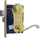 Marks Lock Ornament 9215AC/3 Unilock Lever/Plate Mortise Lock For Security Door / Storm Door Polished Brass-Countryside Locks