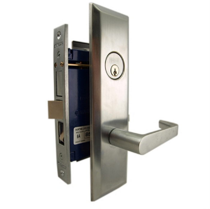 MARKS 116A ENTRANCE METRO APARTMENT MORTISE LOCKSET W/ LEVER HANDLE-Countryside Locks