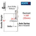 Hoppe Multipoint Lock 16MM AUTO GEAR, 35/92, ROLLER @ 29.53", 1/2" D/B-Countryside Locks