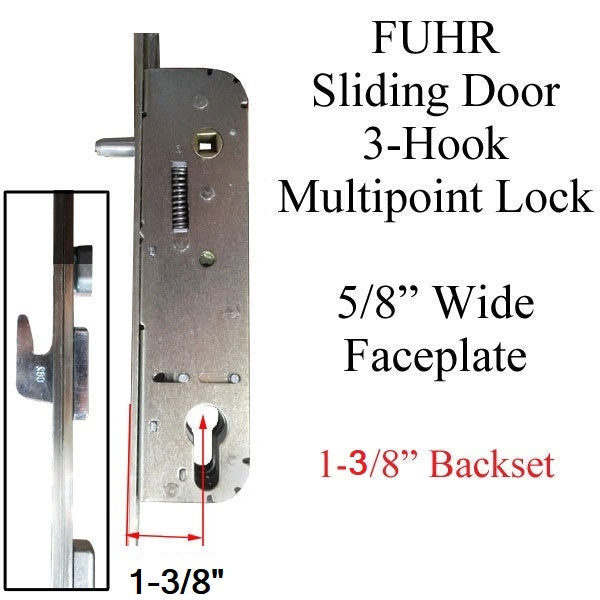 Hoppe Fuhr Multi-Point Lock, 3 Hooks, 35MM - 6-8 Sliding Door-Countryside Locks