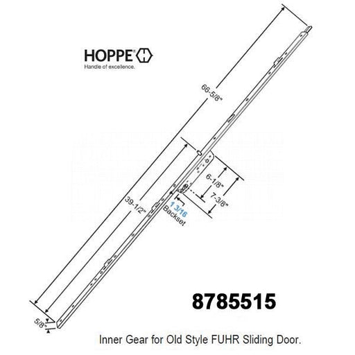Hoppe Fuhr Sliding Door Multipoint Lock 8785515-Countryside Locks