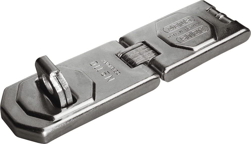 ABUS 110/155 C Concealed Hinge Pin Hasp, 6-1/4 Inch, Silver-Countryside Locks