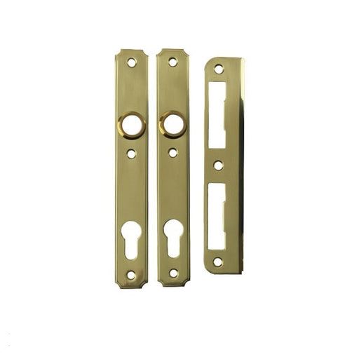 Atrium Plates And Strike In Polished Brass-Countryside Locks