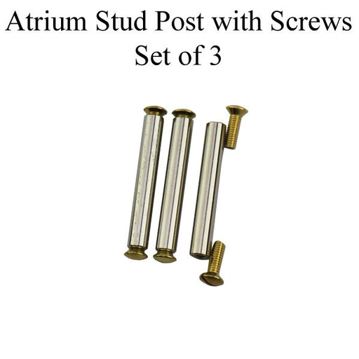 Atrium Stud Post With Screws, Set Of 3-Countryside Locks
