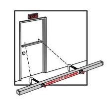 Door Bar Exit Security SB-010042 Single Outswing For 42" Outswing Door-Countryside Locks