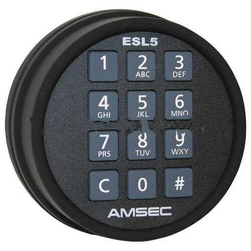 Amsec 0615801 ESL20XLBL-S Cerradura electrónica de seguridad con perno de  golpe