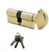 Euro Single Profile Full Cylinder With Three Keys 4" Long Finishes Brass SC1-Countryside Locks