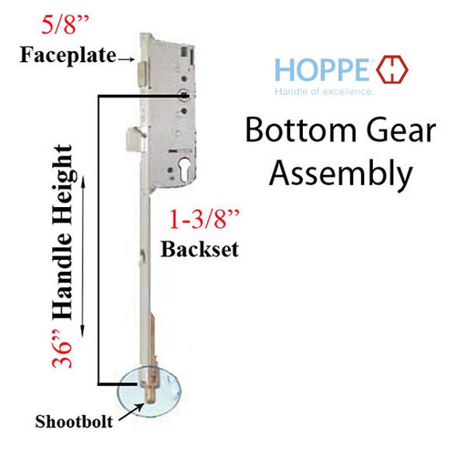 Hoppe 16MM Manual Gear, 35/92 Shootbolt, 1" D/B-Countryside Locks