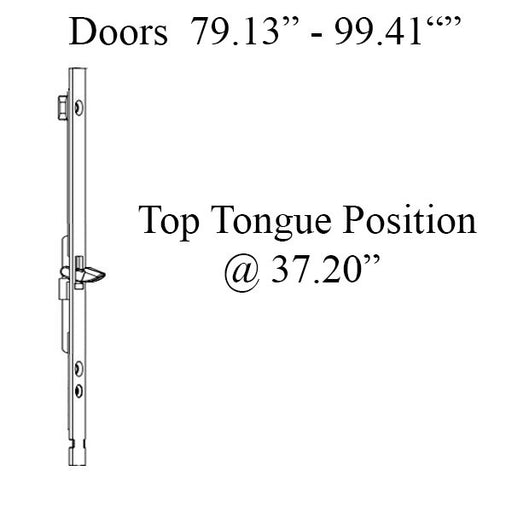 Hoppe Manual Top Extension Tongue 37.20" 61.81" Length-Countryside Locks