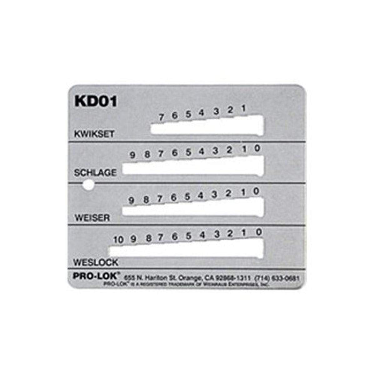 Key Decoder, Stainless Steel, For Kwikset, Schlage, Weiser and Weslock ...