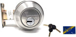 MUL-T-LOCK Grade 2 Single Cylinder Dead-Bolt with 3 Keys Chrome-Countryside Locks