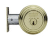 Medeco 11R503-Maxum Deadbolt, Single Cylinder, Polish Brass Finish, 2-3/8" Backset, 1" Faceplate-Countryside Locks