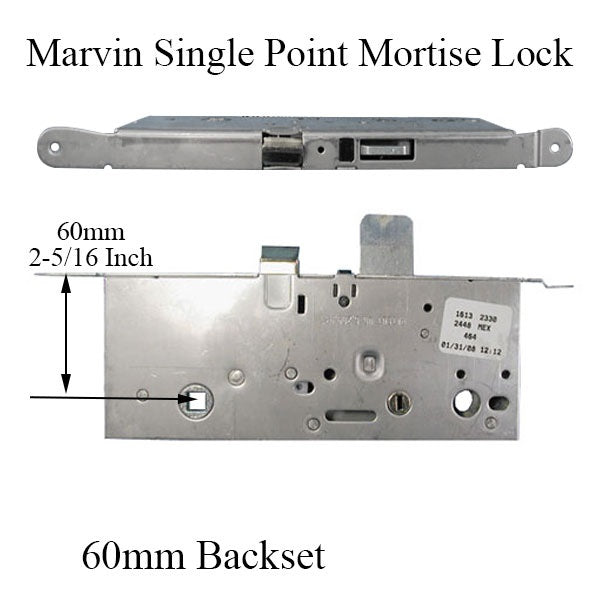 Mortise Lock Single Point Lock Active 60MM - Marvin Caradco Jeldwen Doors-Countryside Locks