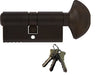 Atrium Lock Single Cylinder Profile With Three Keys 2-1/2" Long Finishes Oil Rubbed Bronze SC1-Countryside Locks