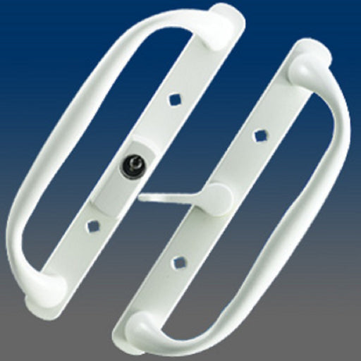 CS Lock Patio Door Handle Set White Replacement - Offset Lock White-Countryside Locks