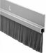 Pemko Door Bottom Sweep, Clear Anodized Aluminum with 1" Gray Nylon Brush insert-Countryside Locks