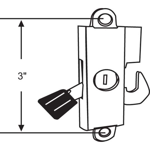 CS Lock Mortise Lock Square Face flush Button steel Hook-Countryside Locks