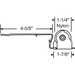 Patio Screen Door Roller Assy. 1-1/4in Nylon Wheel upper Screen Roller-Countryside Locks