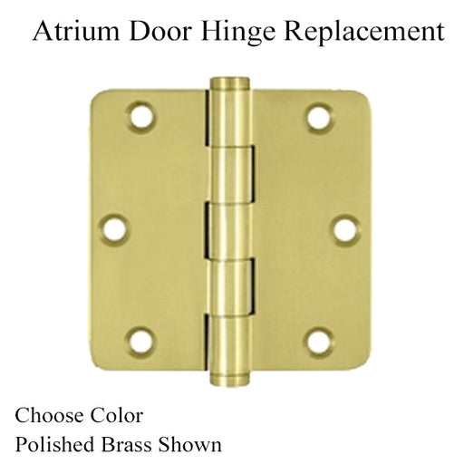 Atrium Door Hinge 3.5 X 3.5 Inch, 1/4 Radius Corners, Residential, Steel Each Pair-Countryside Locks