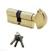Atrium Lock Single Cylinder Profile With Three Keys 2-1/2" Long Finishes Brass-Countryside Locks