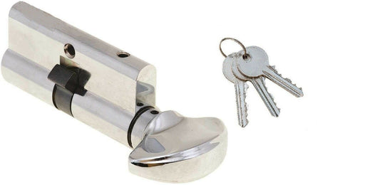 Atrium Lock Single Cylinder Profile With Three Keys 2-1/2" Long Finishes Chrome SC1-Countryside Locks