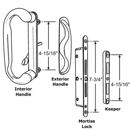 Roto Handle Set With Two Mortise Lock-Countryside Locks