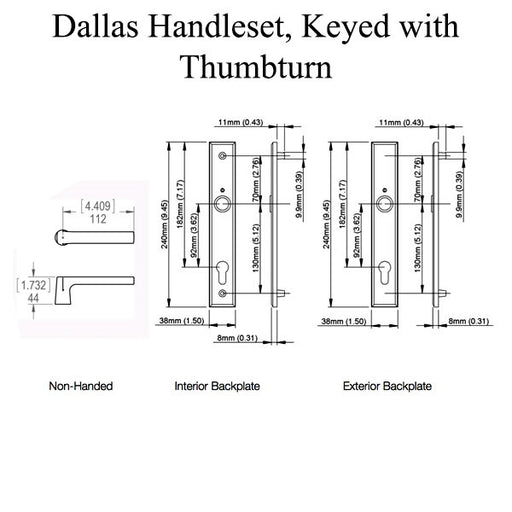 Hoppe Dallas Contemporary Lever Handle Fixed Dummy Pair M1643 / 2161N Set - Satin Nickel-Countryside Locks