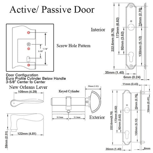 Hoppe New Orleans Active Handleset Resista Brass M1610/374N-Countryside Locks