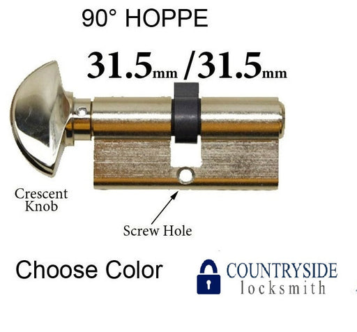 31.5 / 31.5 Hoppe Non Logo 90 Degree Keyed Profile Cylinder Lock,-Countryside Locks