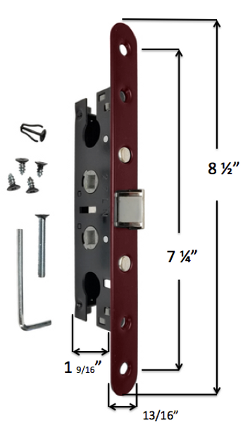 2 Point Bolt Mortise Lock Body Storm Door Will Fit Pella Doors-Countryside Locks