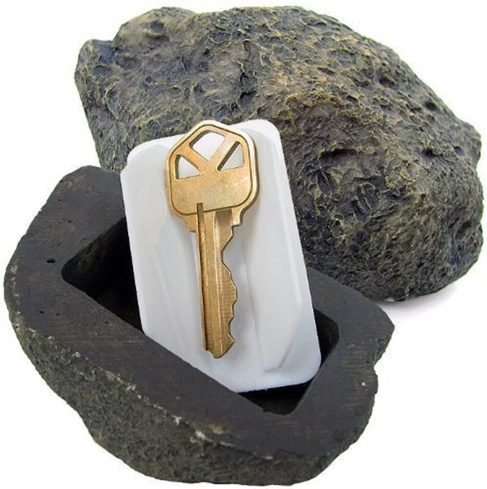 Lucky Line Hide-a-Spare-Key Fake Rock - Looks & Feels like Real Stone - Safe for Outdoor Garden or Yard, Geocaching-Countryside Locks