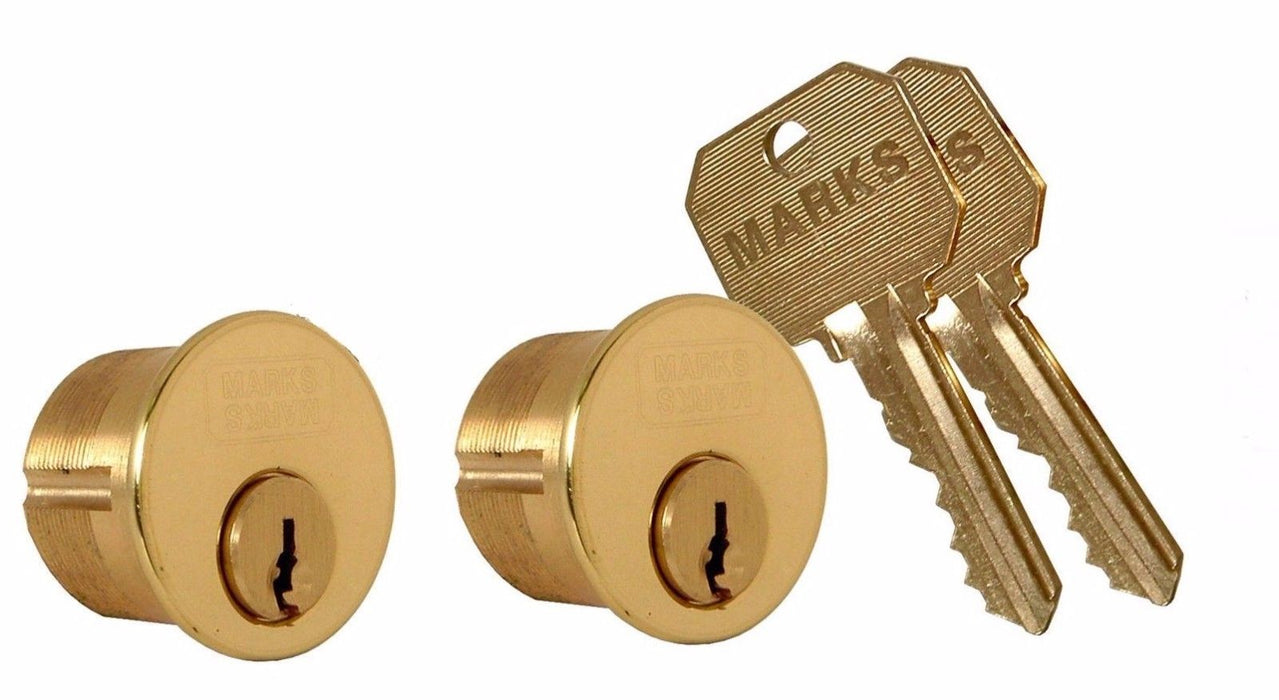 One Pare of Marks mortise lock cylinder, 1" For The Marks 22AC Lock-Countryside Locks