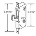 CS Lock Sliding Glass Patio Door Lock, Mortise Type, 45 Degree Keyway, 3-11/16"-Countryside Locks