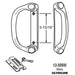 Silverline Sliding Glass Patio Door Handle Set, Non-Keyed, White-Countryside Locks