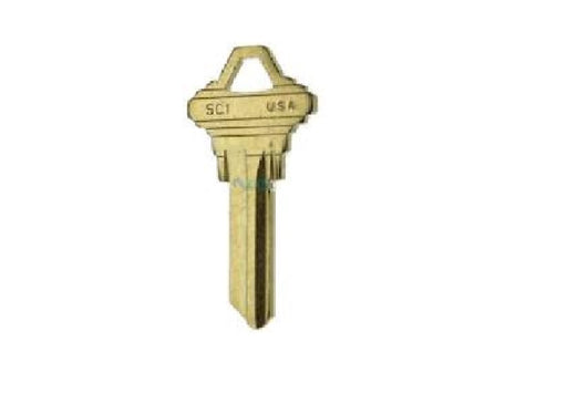 Kaba Ilco Key Blanks SC1-Brass, 50 Pack,-Countryside Locks