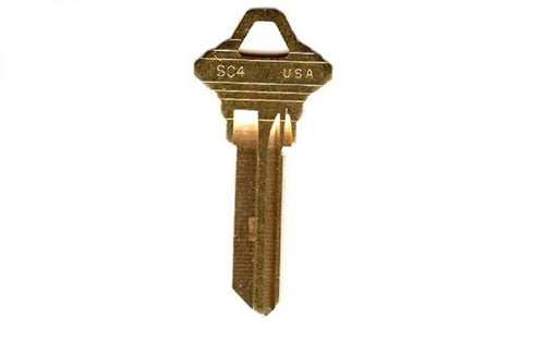 Kaba Ilco Key Blanks SC4-Brass, 50 Pack,-Countryside Locks